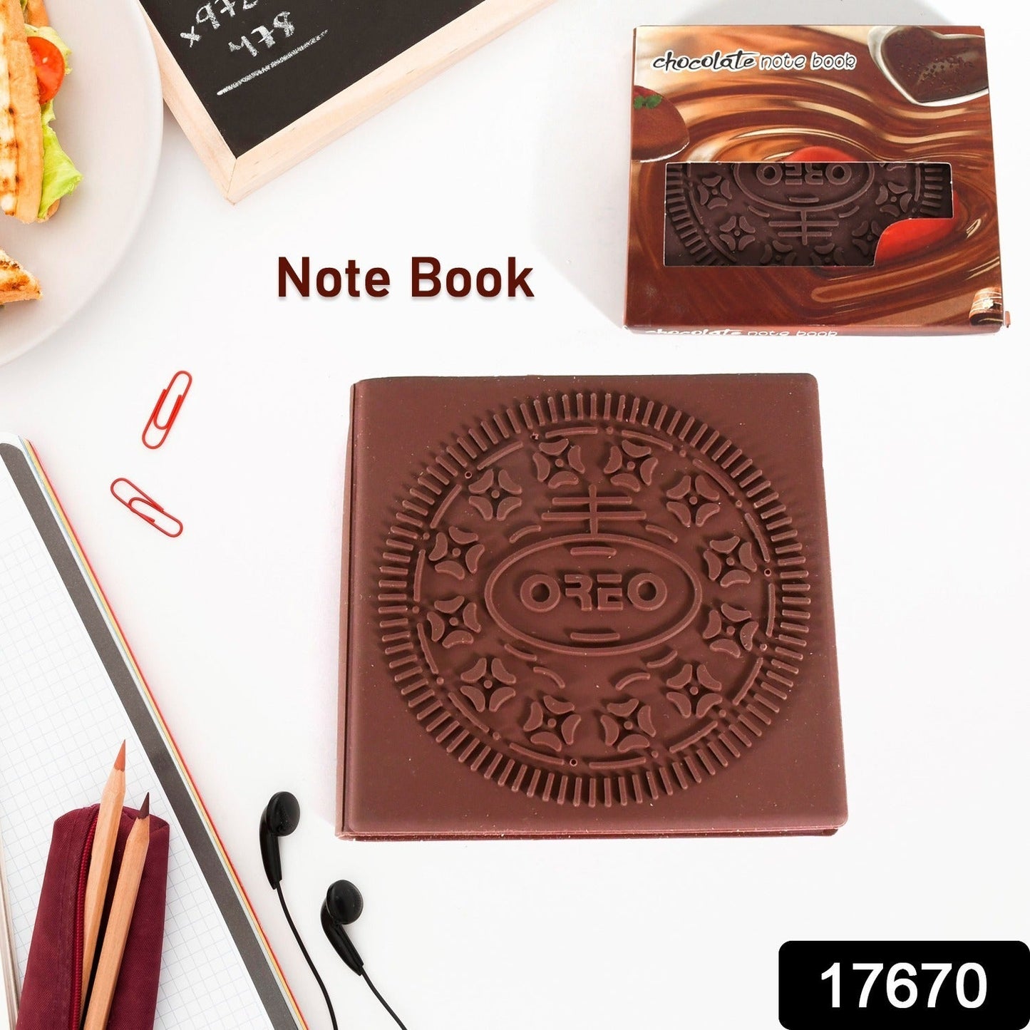 Chocolate Diary Notebooks Original Chocolate Smell Writing Practice Book Early Learning Copybook Premium Chocolate Book (1Pc / Book / 80 Pages)