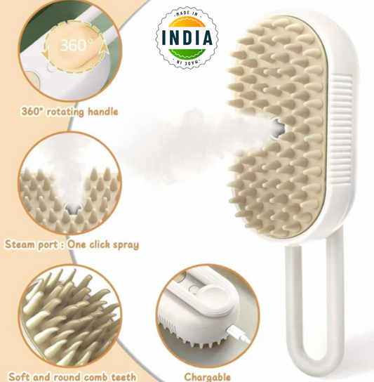 Electric Spray & Massage Pet Brush – Hair Remover + Water Mist